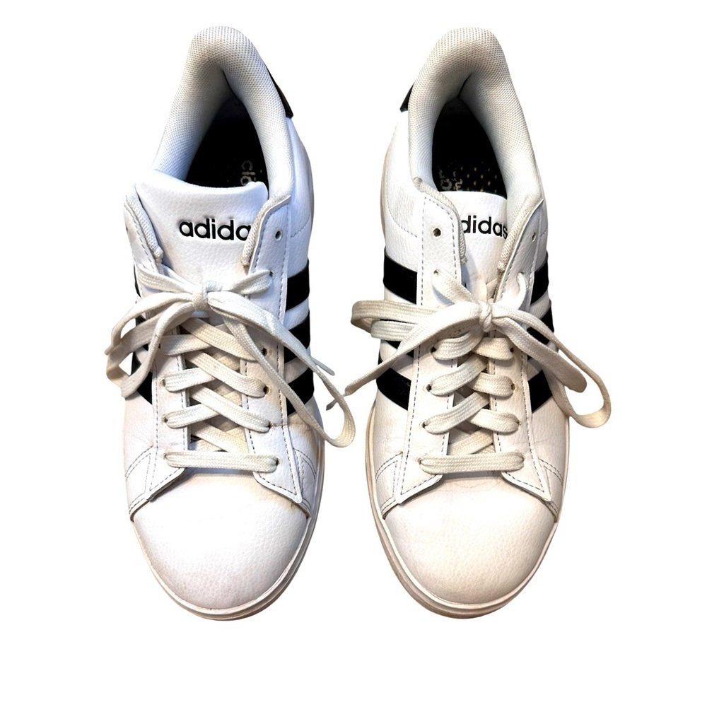 adidas Grand Court sneakers, black stripes size 7